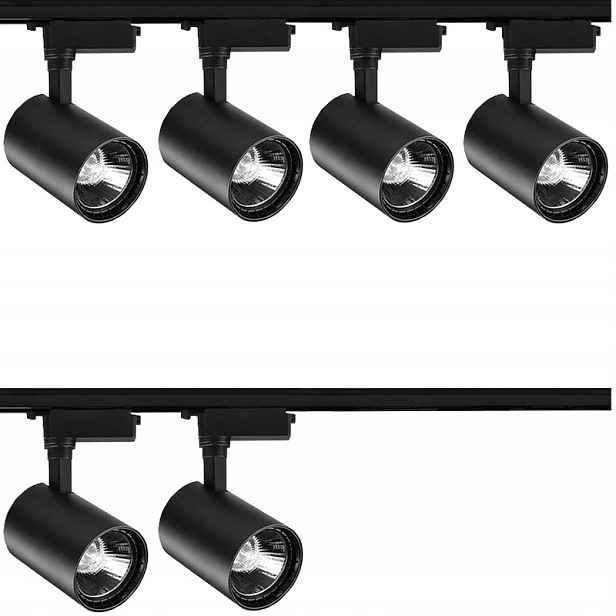 6 X Kolejnicový Reflektor Led Lampa Systém Kolejnicového Osvětlení Kolejnicový Kabel