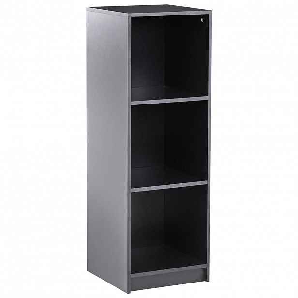 Beliani KNIHOVNA s 3 policemi 117 cm Černá Zehna