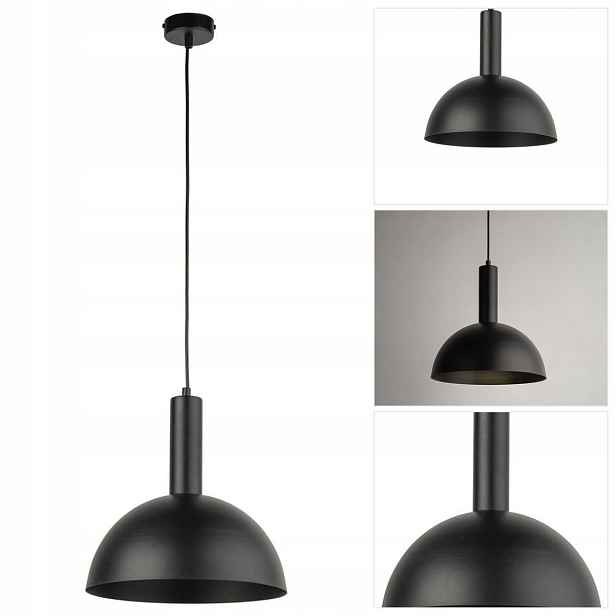Černá závěsná lampa Vitrum M moderní do předsíně s regulací Sigma
