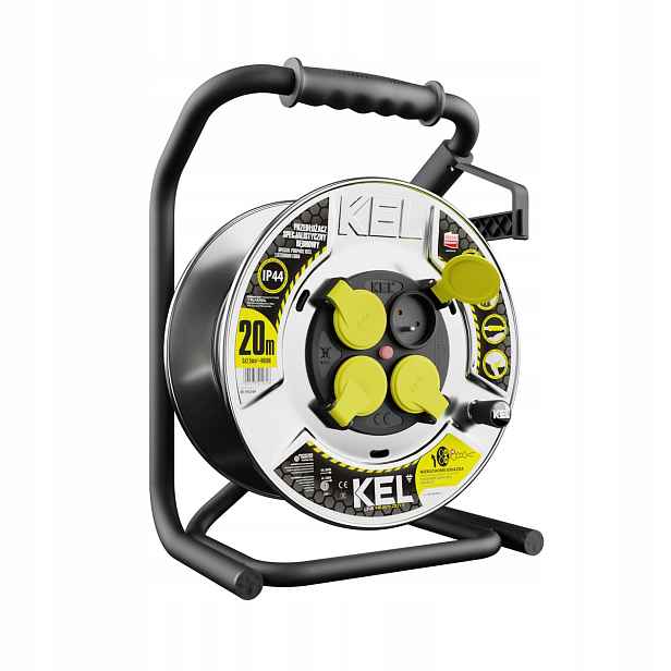 Prodlužovací Kabel Bubnový 20 m 3x2,5 H05RR-F W-99249 Kel