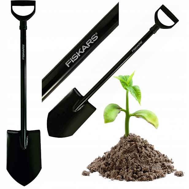 Zahradní Rýč Fiskars 1028542 Lehká lopata Do Zahrady černá