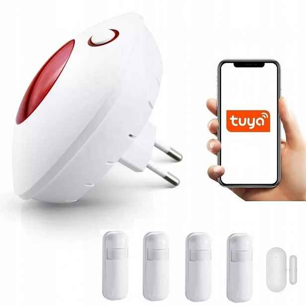 Bezdrátová Síťová Siréna Alarm 110DB Tuya Smart WiFi 4xPIR