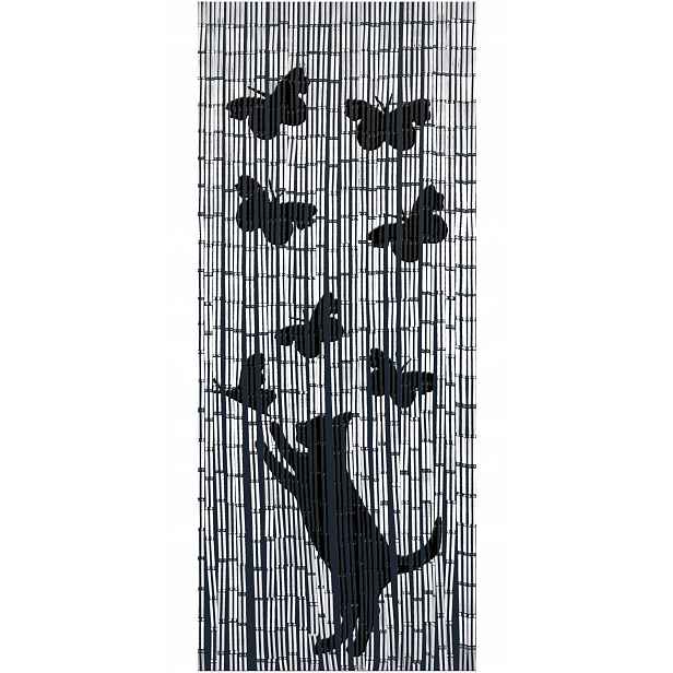 Bambusová Závěs Na Dveře Kočičí závěs 90x200cm