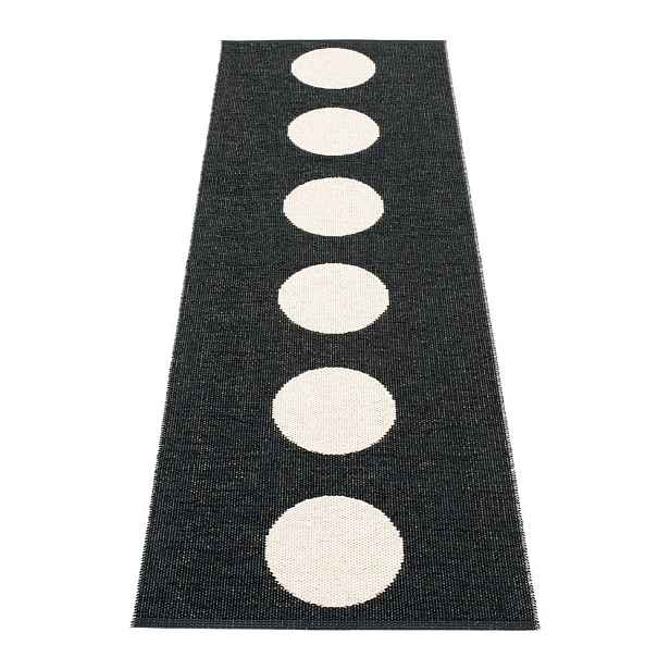 Černo-bílý vnitřní a venkovní běhoun 70x225 cm Vera Black – Pappelina