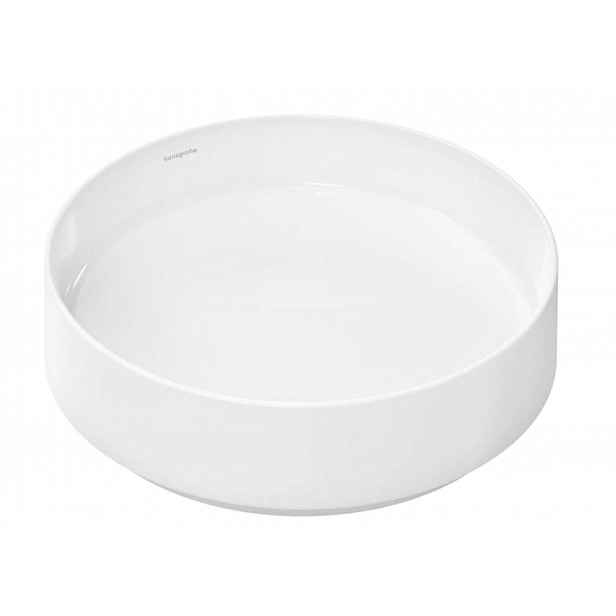 Hansgrohe Xuniva Evo S - Umyvadlo na desku, průměr 40 cm, bez přepadu, bez otvoru pro baterii, bílá 60323450