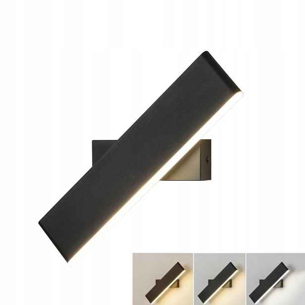 Led Nástěnná Lampa Černá Otočná Do Obývacího Pokoje 3000/4500/6500K