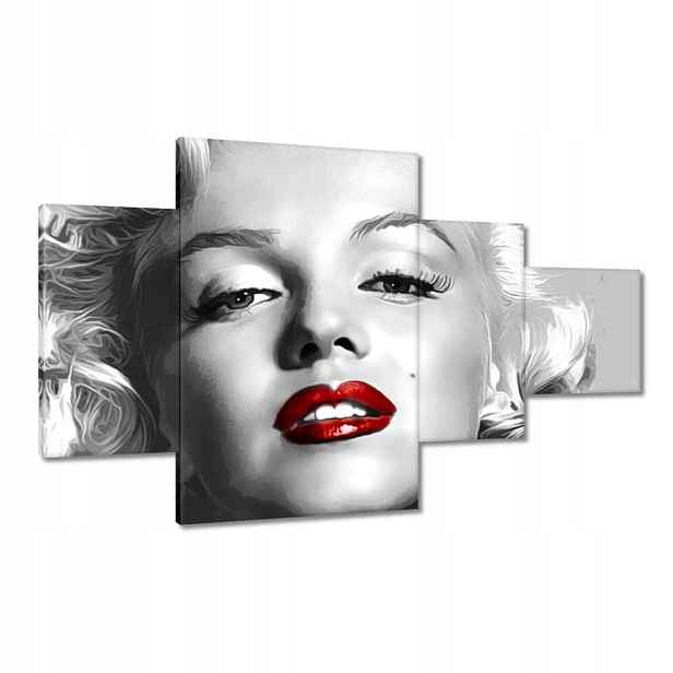 Obrazy 130x80 Monroe Červené rty