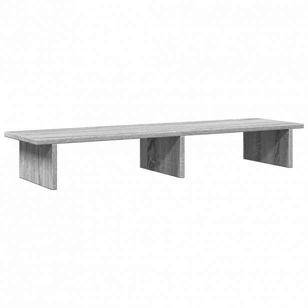 vidaXL Stojan na monitor šedý sonoma 100 x 27 x 15 cm kompozitní dřevo