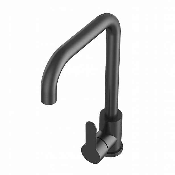 Kuchyňská Baterie Gun Grey Do Dřezu, Vysoká, Zaoblená Ocel