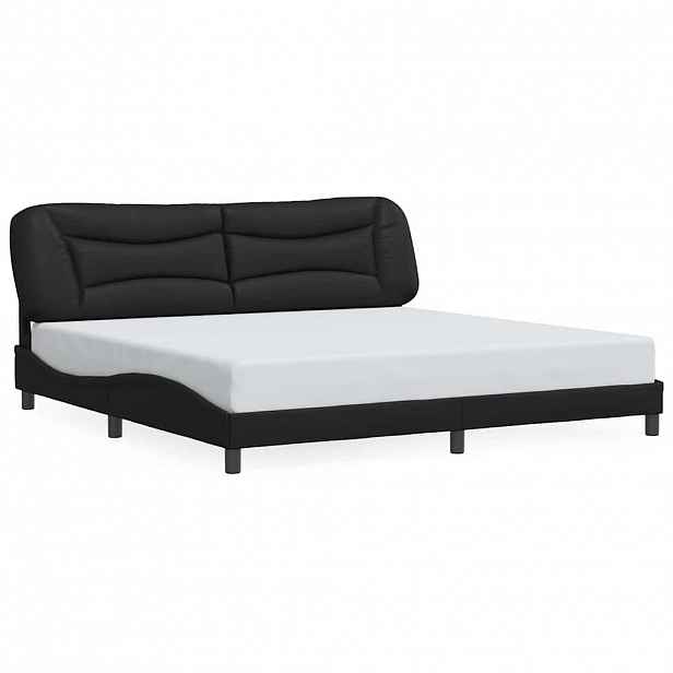 vidaXL Rám postele bez matrace Hvar černý 200x200 cm umělá kůže