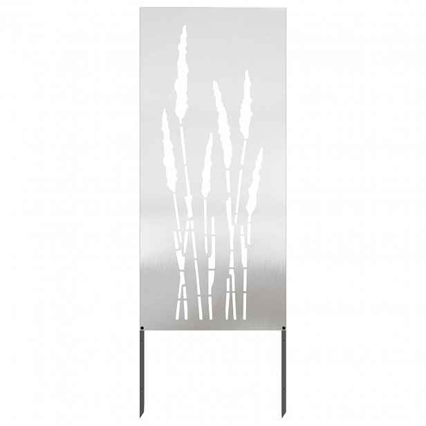 vidaXL Soukromí na zahradě Stříbrná 50 x 140 cm Nerezová ocel