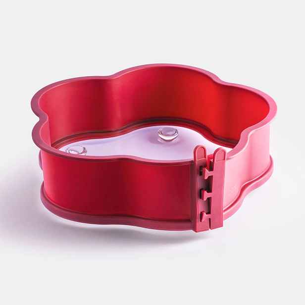 Forma coox SPRING FLOWER průměr 26 cm se skleněnou základnou a nožičkami, červená