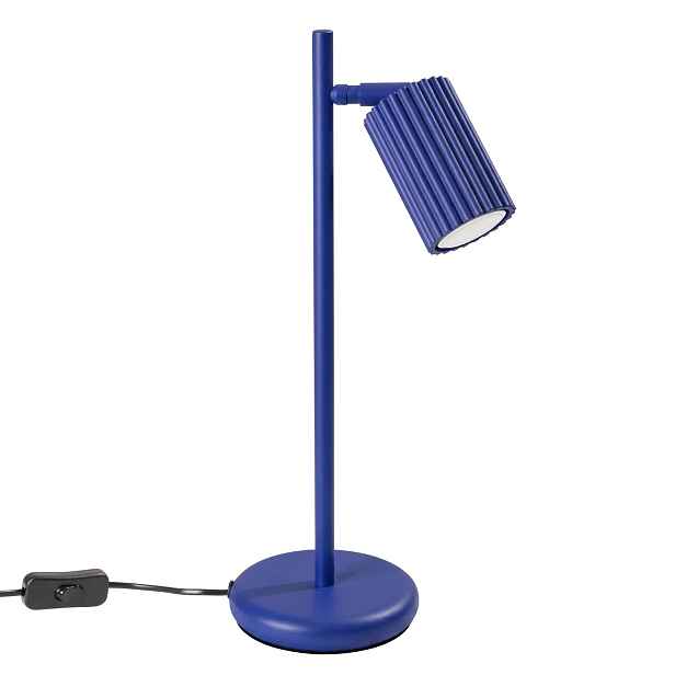 Stolní lampa Karbon ultramarínová Lampička tmavě modrá kovová stolní Sollux