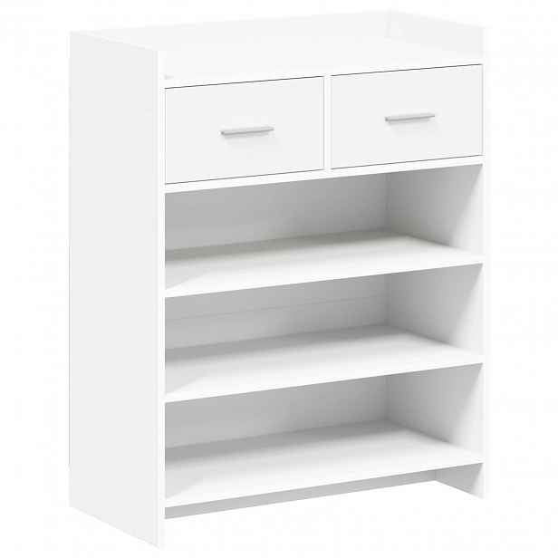 vidaXL Skříň na obuv 73,5 x 36 x 92 cm Kompozitní dřevo Bílá