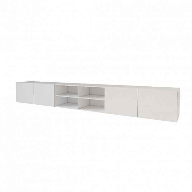 ALTDECOR NÍZKÁ komoda ELIO-W 3x100x40x40 cm – bílá