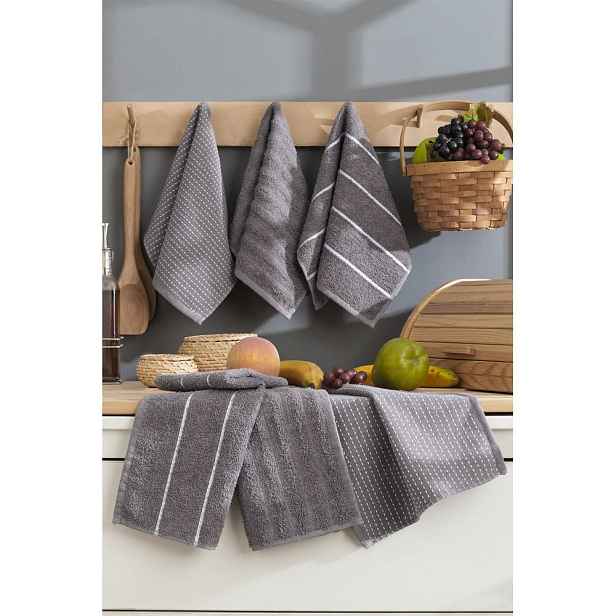 Bavlněné utěrky v sadě 6 ks 30x50 cm Sofya – Foutastic