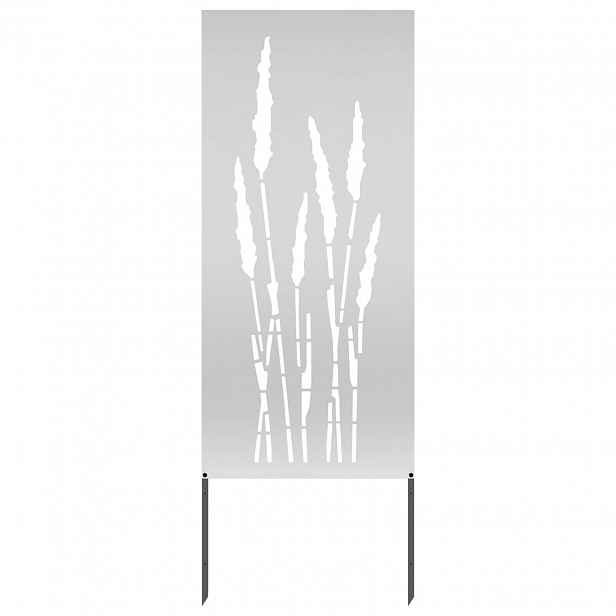 vidaXL Soukromí na zahradě Stříbrná 50 x 140 cm Pozinkovaná ocel