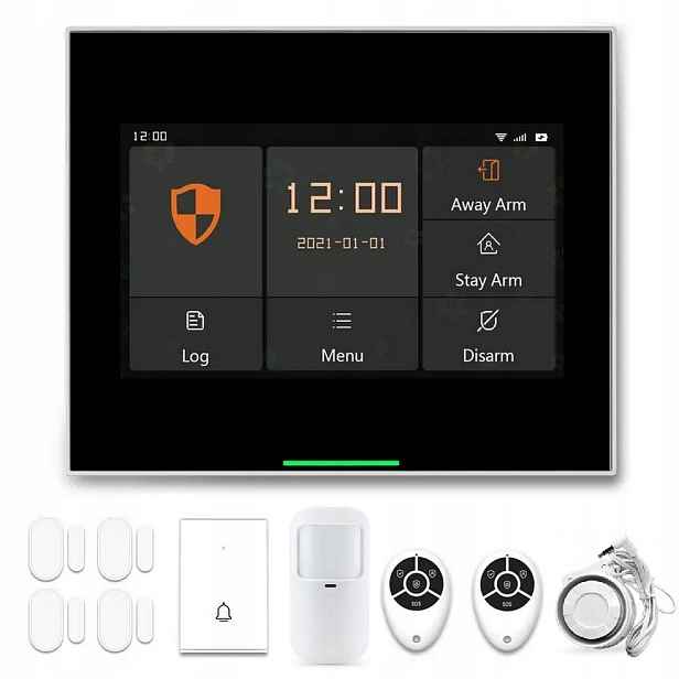 Bezdrátový Alarm s LCD 4.3' Gsm WiFi Sms Zvonek Tuya Smart