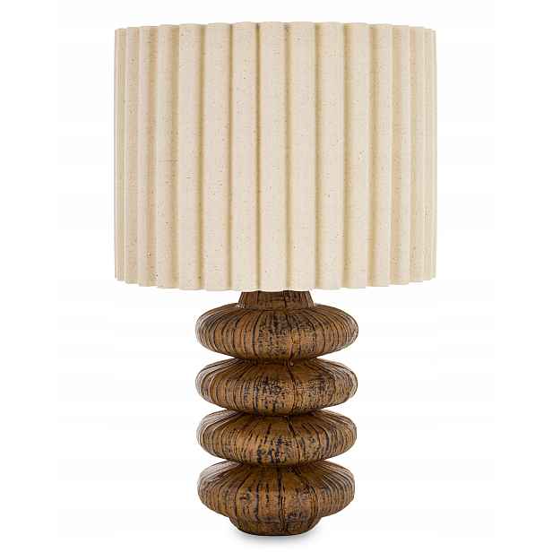 Stolní lampa Pinterest loft boho hnědá béžová, pokrytá virálním cementem