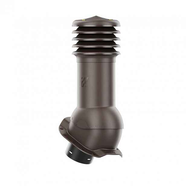 Větrací komín HiVent pro plechovou střešní krytinu, profil R, průměr 150 mm, barva bronzová