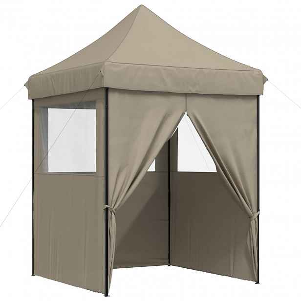 vidaXL Party Stan 200 x 200 x 306 cm Taupe Oxford látka