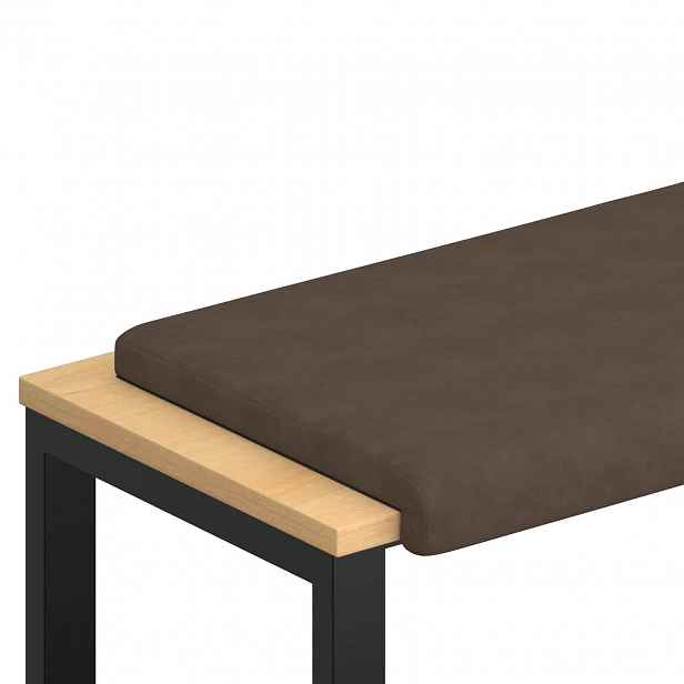 vidaXL Polštář na lavici Mikrovlákno Hnědá Hloubka 35 cm