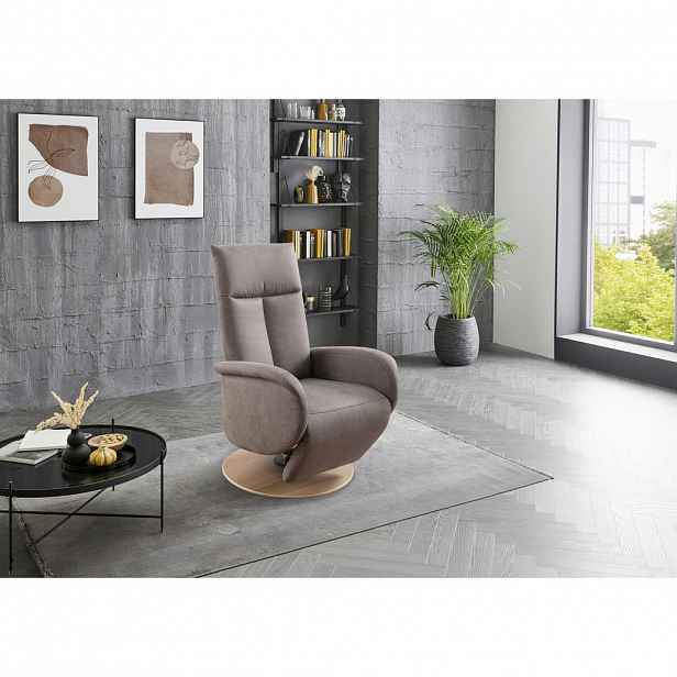 Sit & More RELAXAČNÍ KŘESLO, textil, světle šedá