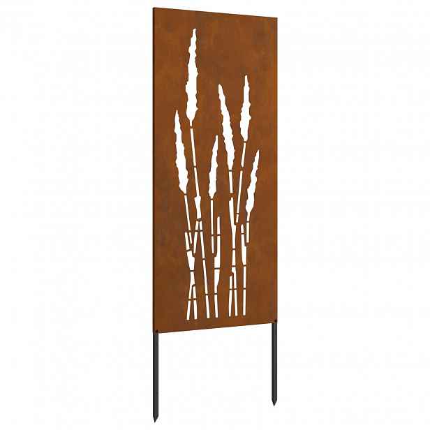 vidaXL Soukromí na zahradě Rezavá 50 x 140 cm Povětrnostně odolná ocel