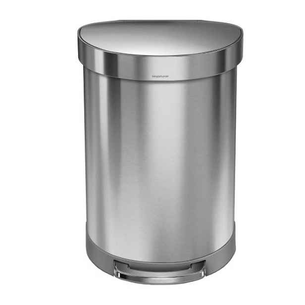 Šlapací odpadkový koš, 60 L, nerez - simplehuman