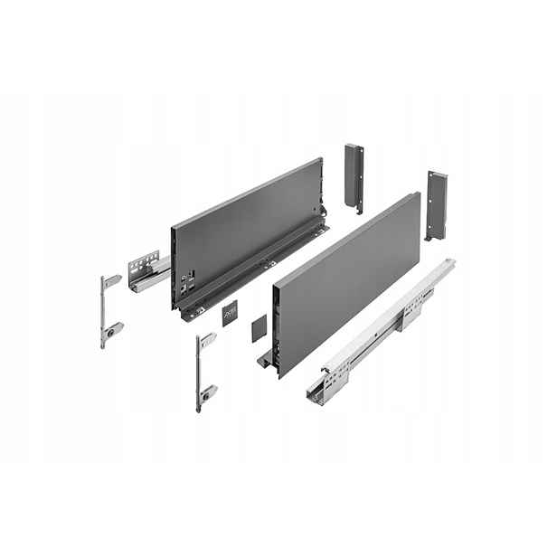 Šuplík Gtv Axis Pro push to open antracit 500 mm vysoká L500 H167 40 kg