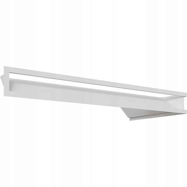 Ventilační mřížka krbová Luft rohová levá 80x40x9 bílá Slim