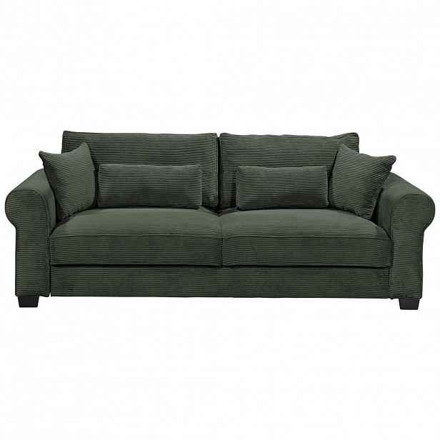 MID.YOU ROZKLÁDACÍ POHOVKA, textil, tmavě zelená