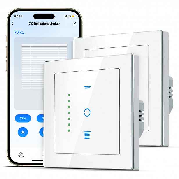 Časový Spínač Rolet 7. Generace Ovládání Rolet Smartercurry Wifi 2 Ks