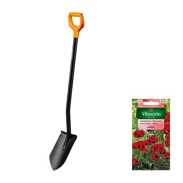 Fiskars Solid Rýč kovová ostrá pro kopání zeminy +dárek semena