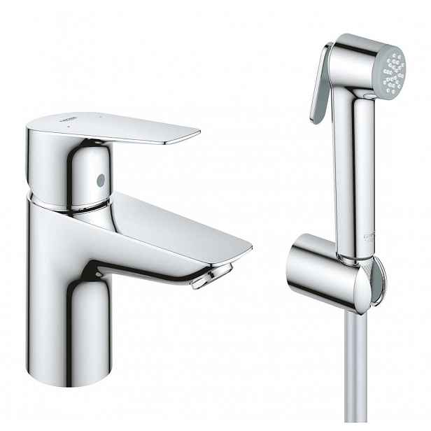 Grohe BauEdge - Umyvadlová baterie s bidetovou sprškou, chrom 23757001