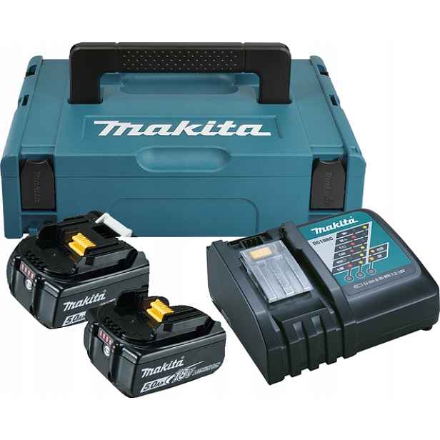 Napájecí Sada 18V Makpac 2*5.0AH BL1850B+DC18RC