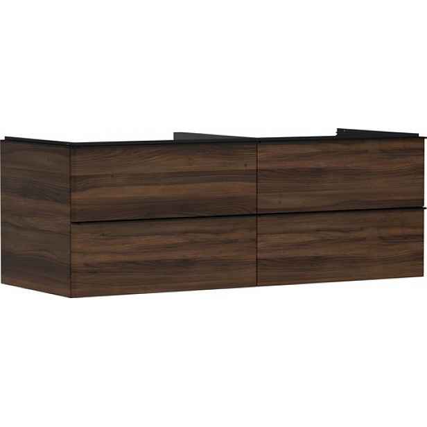 Skříňka pod umyvadlo pod desku Hansgrohe Xelu Q 136x49,5x55 cm tmavý ořech 54089670