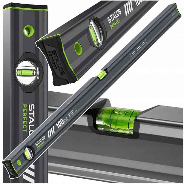 Hliníková vodováha 100 cm Antracit Vodováha Stalco Vseries S010265514