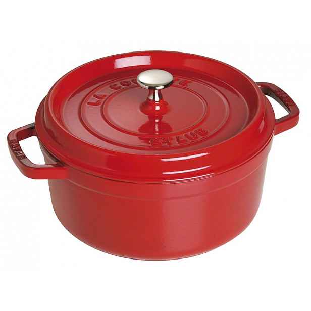 Litinový hrnec s poklicí Staub Cocotte, višňová, 30 cm / 8,35 l