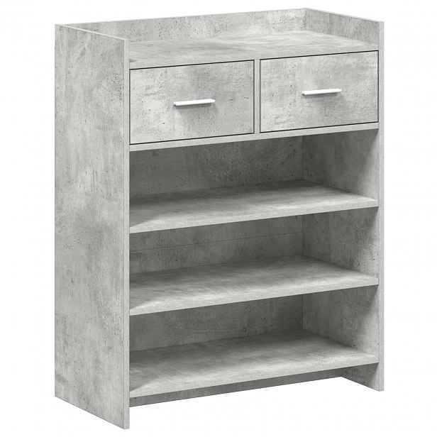 vidaXL Skříň na obuv 73,5 x 36 x 92 cm Kompozitní dřevo Betonově šedá