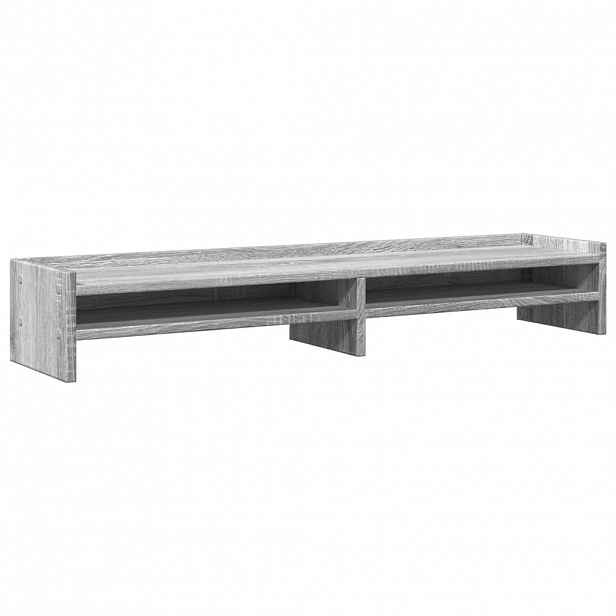 vidaXL Stojan na monitor šedý sonoma 100 x 24 x 16 cm kompozitní dřevo