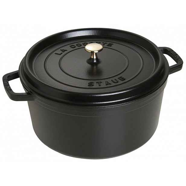 Litinový hrnec s poklicí Staub Cocotte, černá, 30 cm / 8,35 l