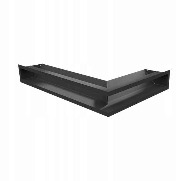 Ventilační mřížka Luft Kratki Luft rohová levá 60x40x9 cm černá