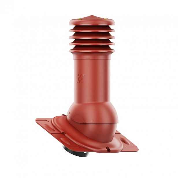 Větrací komín HiVent univerzální, průměr 150 mm, nezateplený, červený