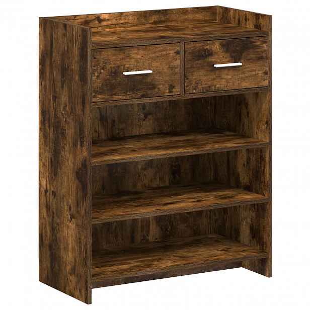 vidaXL Skříň na obuv 73,5 x 36 x 92 cm Kompozitní dřevo Kouřový dub