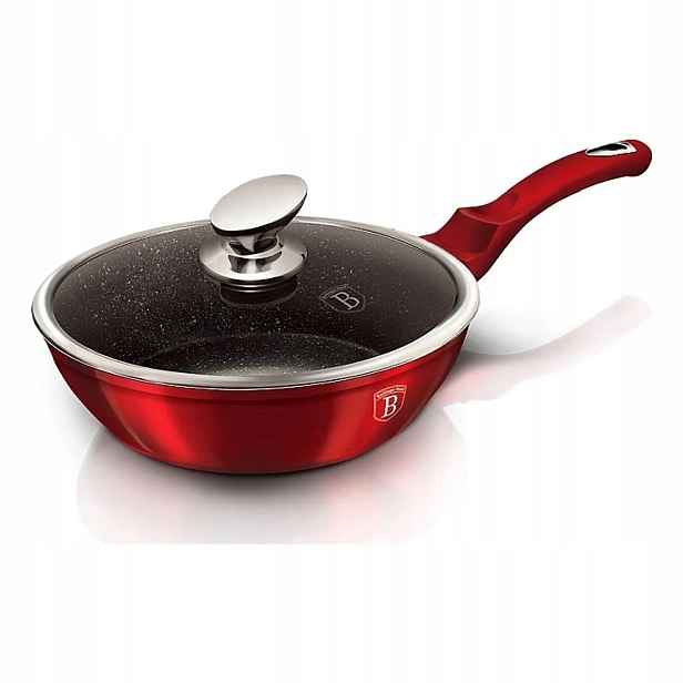 Berlingerhaus Burgundy Metallic Line Pánev hluboká s mramorovým povrchem a
