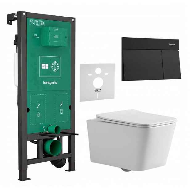 7v1 Wc Set Stelaz Hansgrohe iFrame Wc Mísa Imprese Tornado+tlačítko