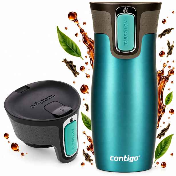Termohrnek Contigo West Loop 2.0 Nepropustný do auta tyrkysový 470ml