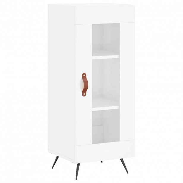 vidaXL Příborník bílý s vysokým leskem 34,5x34x90 cm kompozitní dřevo