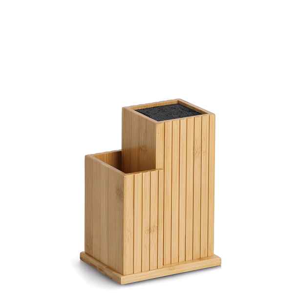 Blok Na Nože S Organizérem Bambusový 2 Komory 17,2 X 12,5 X 23,3 CM Fsc